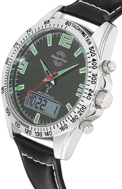 Master Time Sporty Big Date MTGA-10873-22L Herren Uhr • Präzise Funksteuerung • Ewiger Kalender