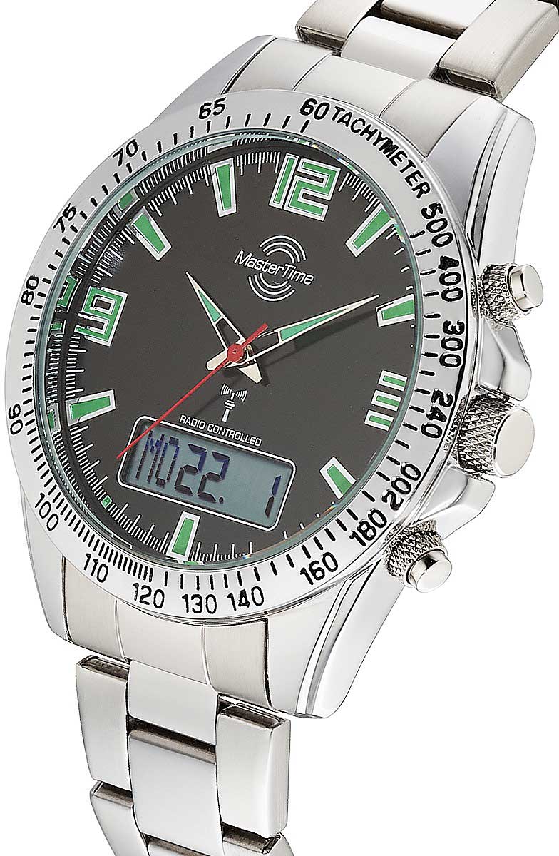 Master Time MTGA-10874-22M Herren Uhr • Funk • Edelstahl