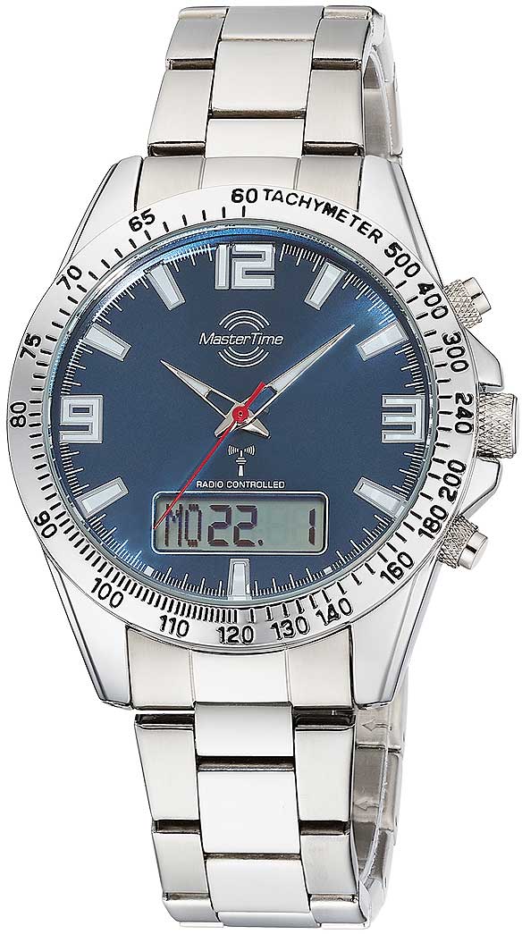 Master Time Sporty Big Date MTGA-10875-32M Herren Uhr • Funkgesteuerte Genauigkeit • Edelstahl & Mineralglas