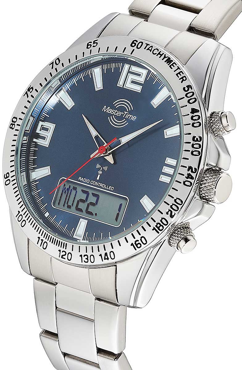 Master Time Sporty Big Date MTGA-10875-32M Herren Uhr • Funkgesteuerte Genauigkeit • Edelstahl & Mineralglas
