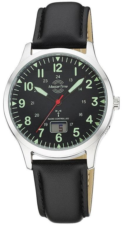 Master Time Super Power Aviation MTGA-10957-22L Herren Uhr • Funkuhr • Ewiger Kalender