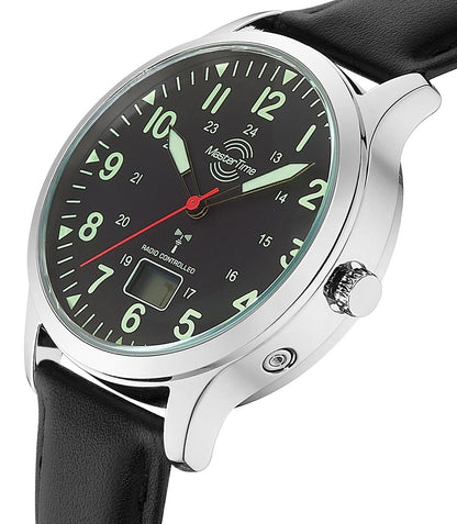 Master Time Super Power Aviation MTGA-10957-22L Herren Uhr • Funkuhr • Ewiger Kalender