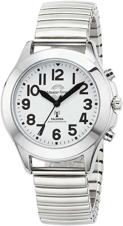 Master Time MTLA-10706-60M Damen Uhr • Funkuhr • Sprechende Zeitanzeige