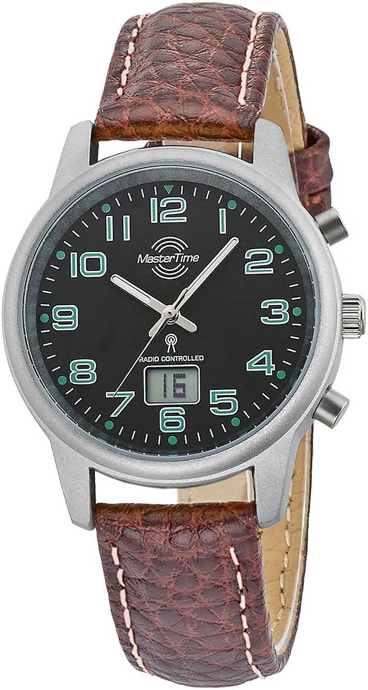 Master Time Funk Basic MTLA-10762-22L Damen Uhr • Funkgesteuert • Klares Zifferblatt