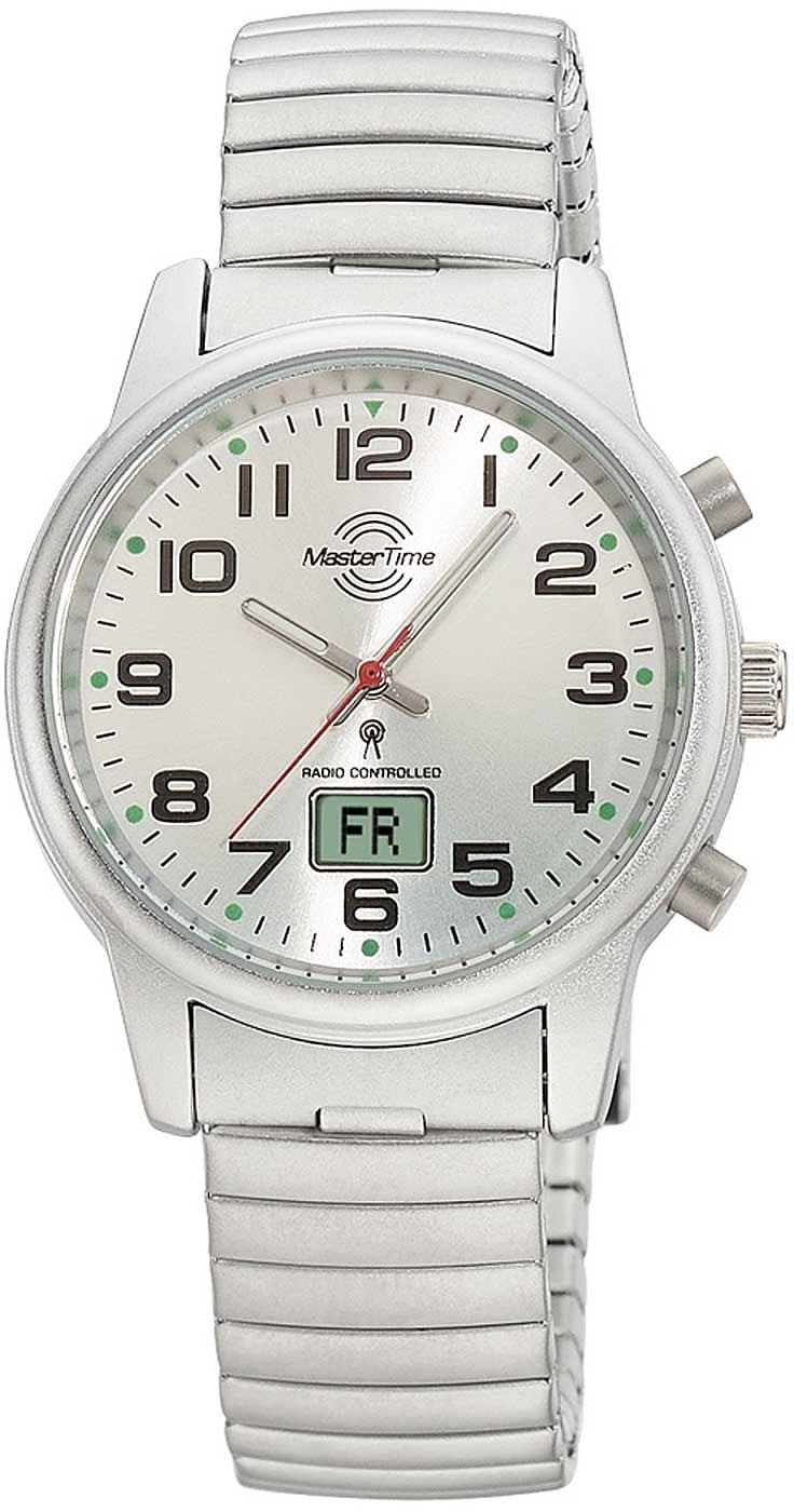 Master Time Super Power MTLA-10820-42M Damenuhr • Funk-Präzision • Edelstahl-Zugband