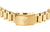 Damenuhr mit goldfarbenem Metallarmband und breiter Schließe