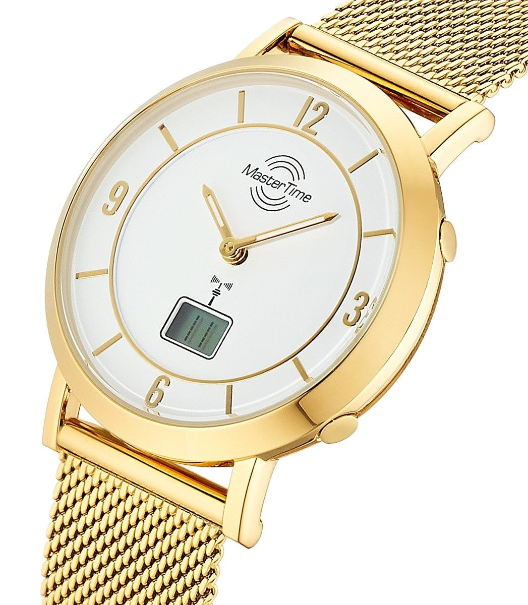 Master Time MTLA-10807-12L Damen Uhr • Funktechnologie • Alarmfunktion