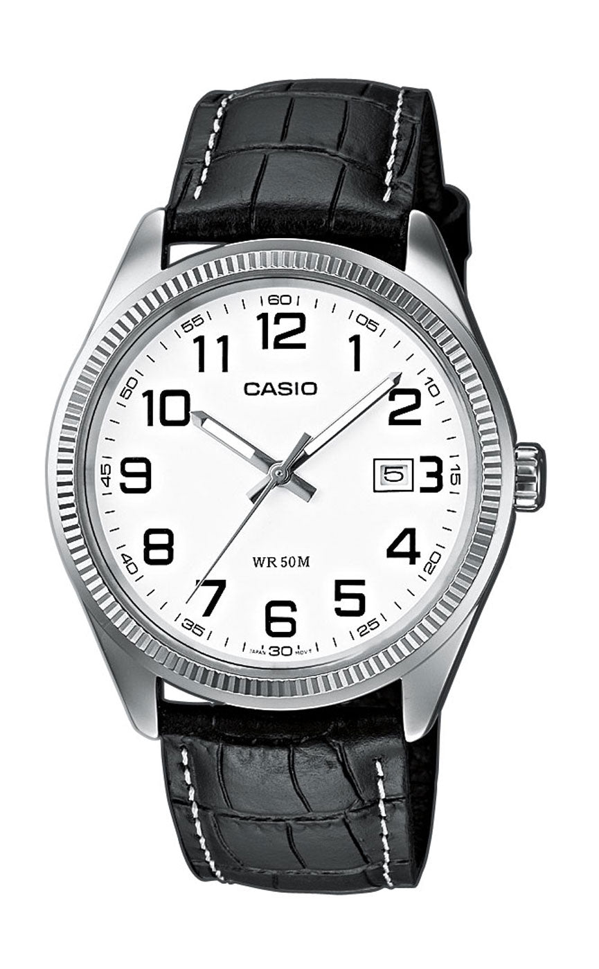 Casio Collection MTP-1302PL-7BVEF Uhr • Elegantes Design • Echtlederarmband