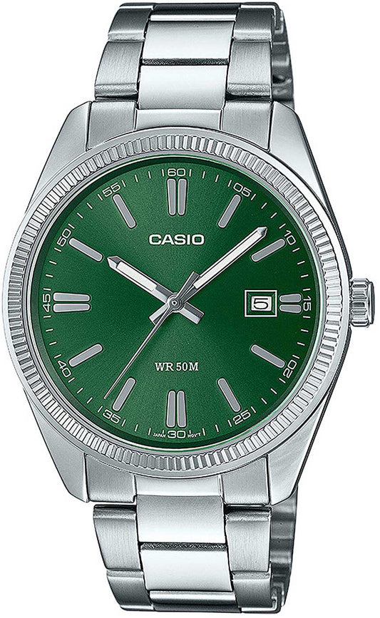 Casio Collection MTP-1302PD-3AVEF Herrenuhr • Elegantes Design • Praktische Datumsanzeige