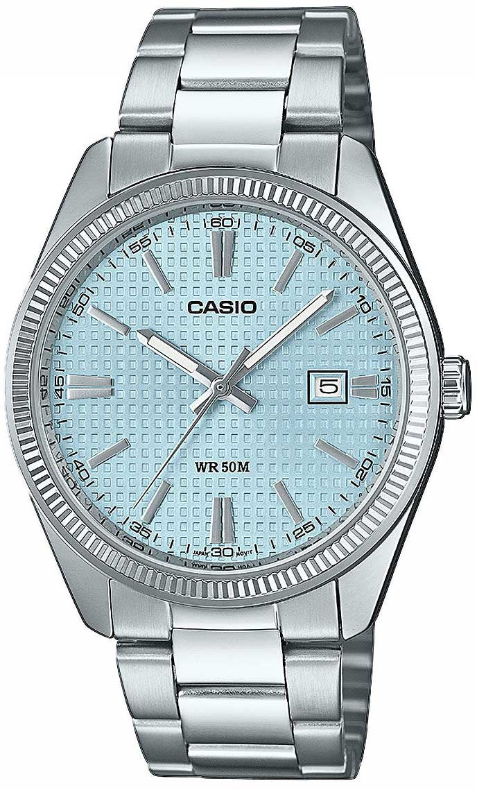 Casio Collection MTP-1302PE-2AVEF Uhr • Türkises Ziffernblatt • Edelstahl