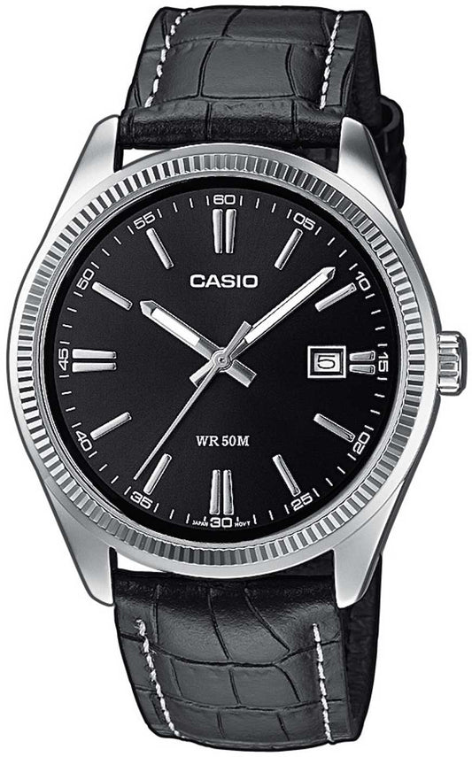 Casio Timeless Collection MTP-1302PL-1AVEF Herrenuhr • Klassisches Design • Lederarmband