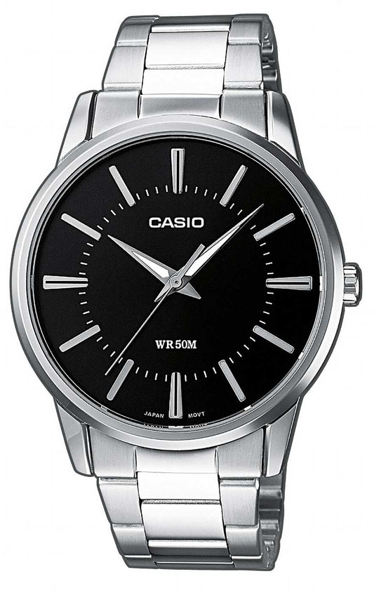 Casio Collection MTP-1303PD-1AVEG Herrenuhr • Zeitloses Design • Edelstahl-Armband