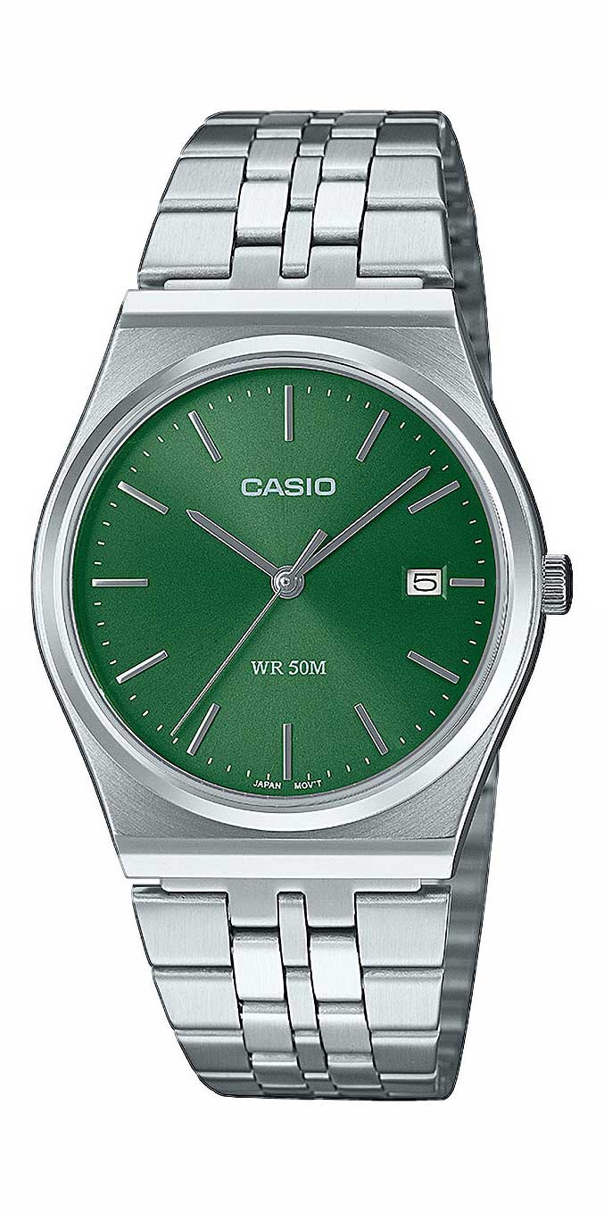 Casio Collection MTP-B145D-3AVEF Uhr • Edelstahl • Türkis