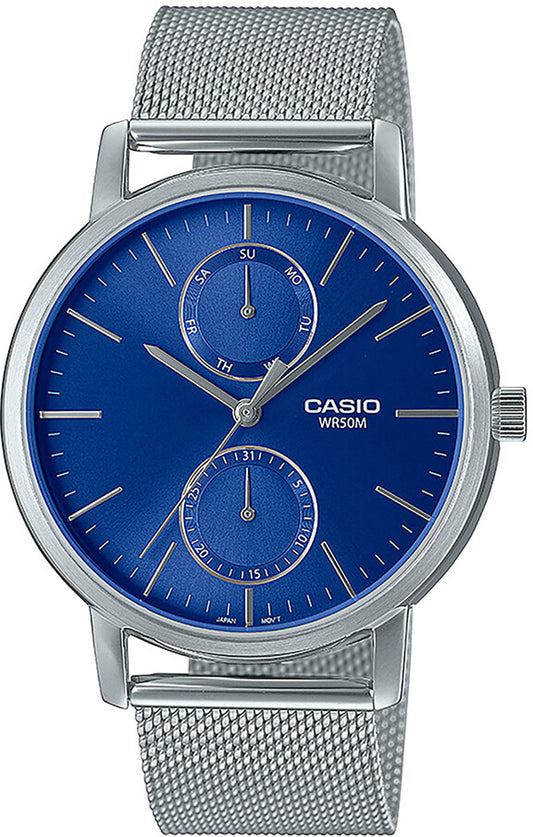 Casio MTP-B310M-2AVEF Herrenuhr • Elegantes Mesh-Armband • Praktische Datumsanzeige