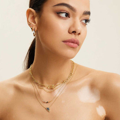 ANIA HAIE N049-03G Halskette mit dreieckigen Anhänger Abalone Stein