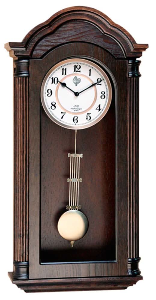 JVD Wanduhr 69x25,5x12 cm Holz • Präzises Quarzwerk • Westminster-Melodie