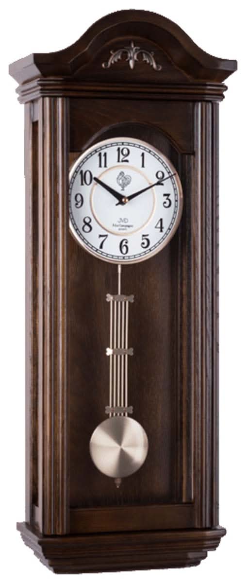 JVD Wanduhr 64x22x13,5 cm Holz • Klassisches Pendel • Westminster Melodie