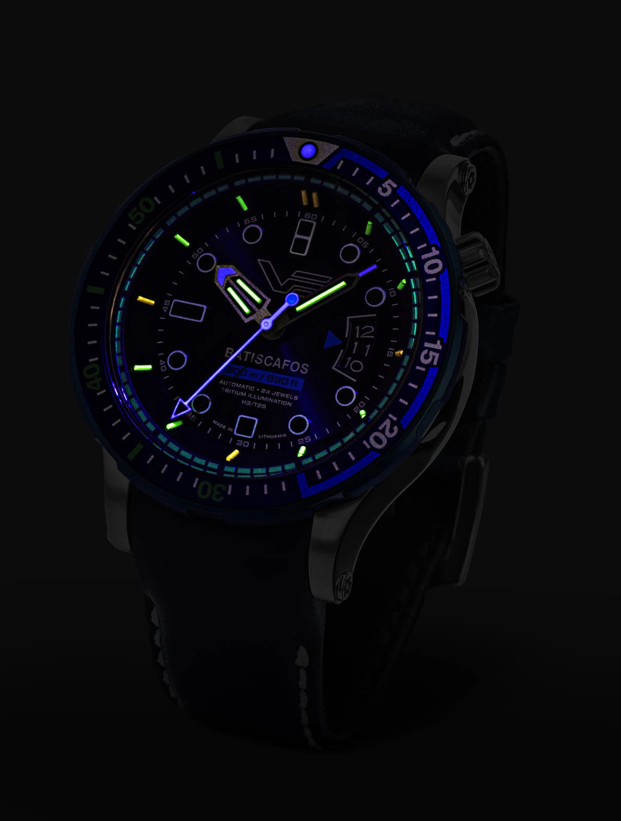 Vostok Europe Batiscafos NH35-511E768 Herrenuhr • Tritium GTLS • 30 ATM