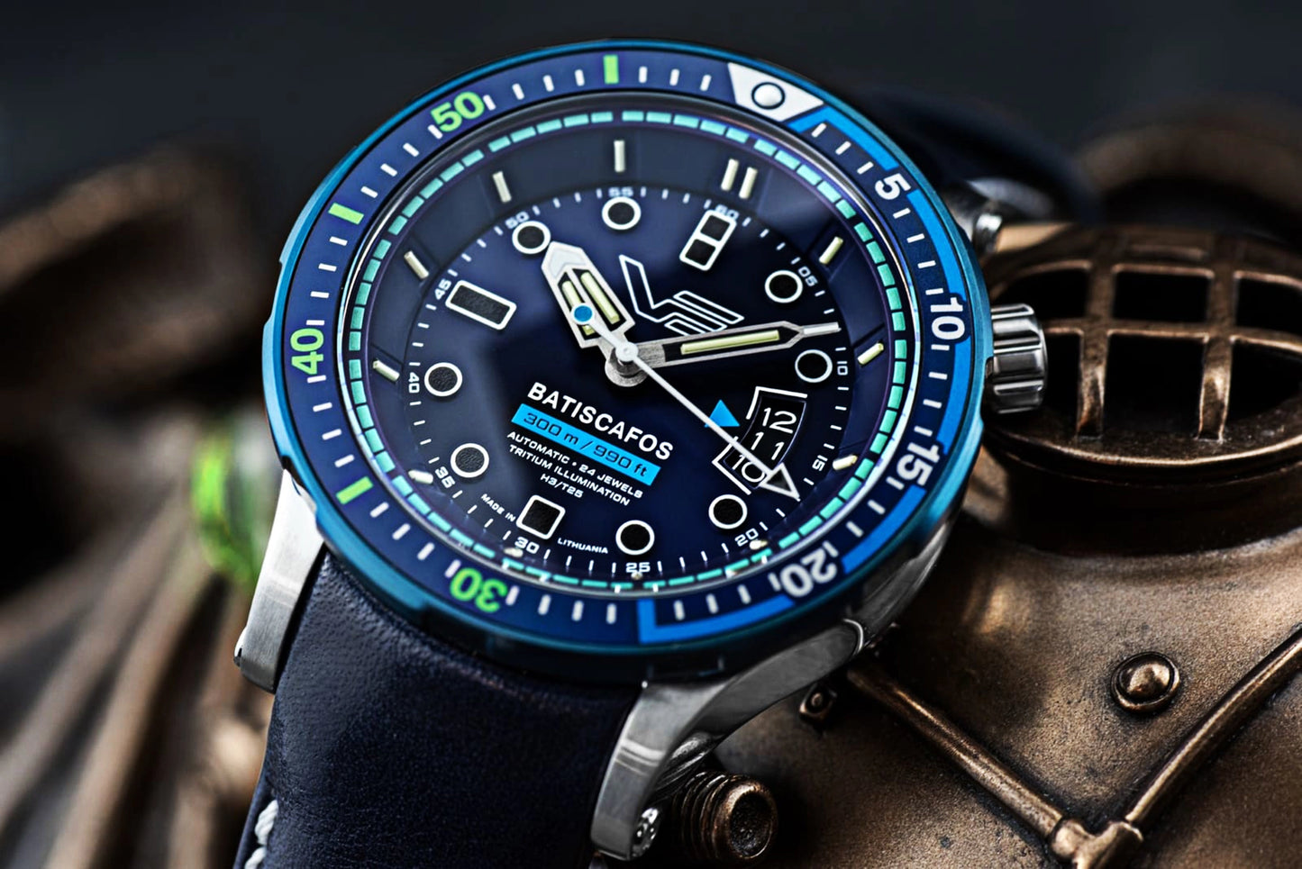Vostok Europe Batiscafos NH35-511E768 Herrenuhr • Tritium GTLS • 30 ATM