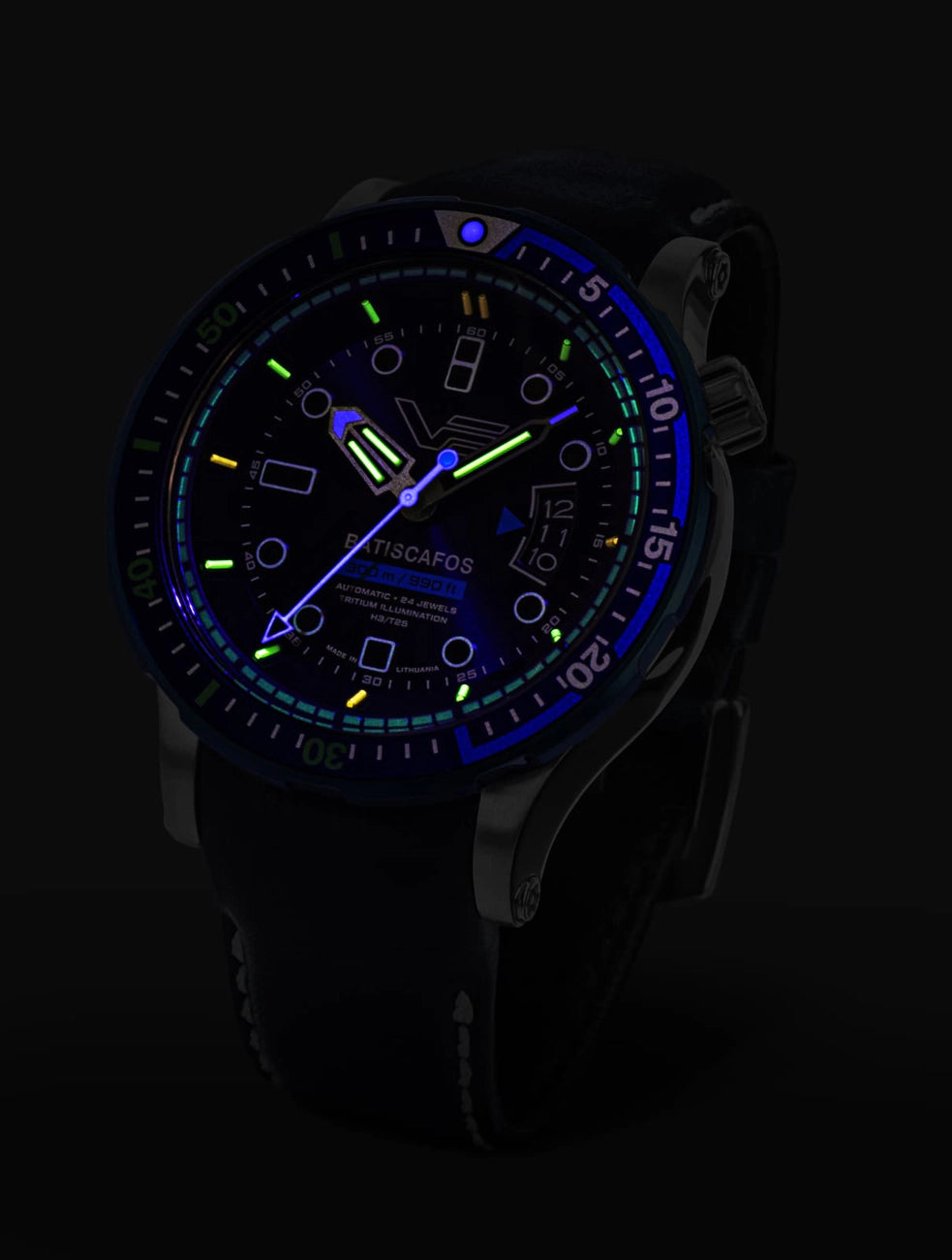 Vostok Europe Batiscafos NH35-511E768B Men's Watch • Tritium Tubes (GTLS) • 30 ATM Water Resistant