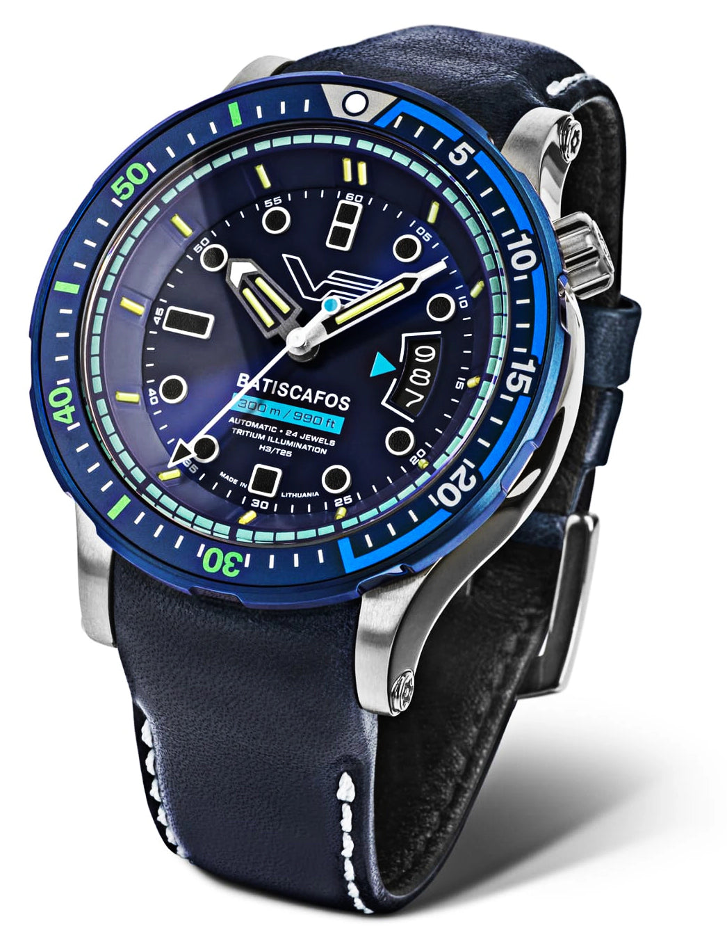 Vostok Europe Batiscafos NH35-511E768 Herrenuhr • Tritium GTLS • 30 ATM