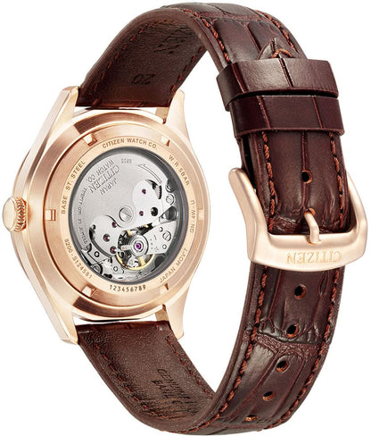 Citizen C7 NH8393-05AE Men's Watch • Automatic Movement • Leather Strap