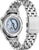 Herrenuhr mit sichtbarem Uhrwerk auf dunklem Zifferblatt, Edelstahlgliederarmband