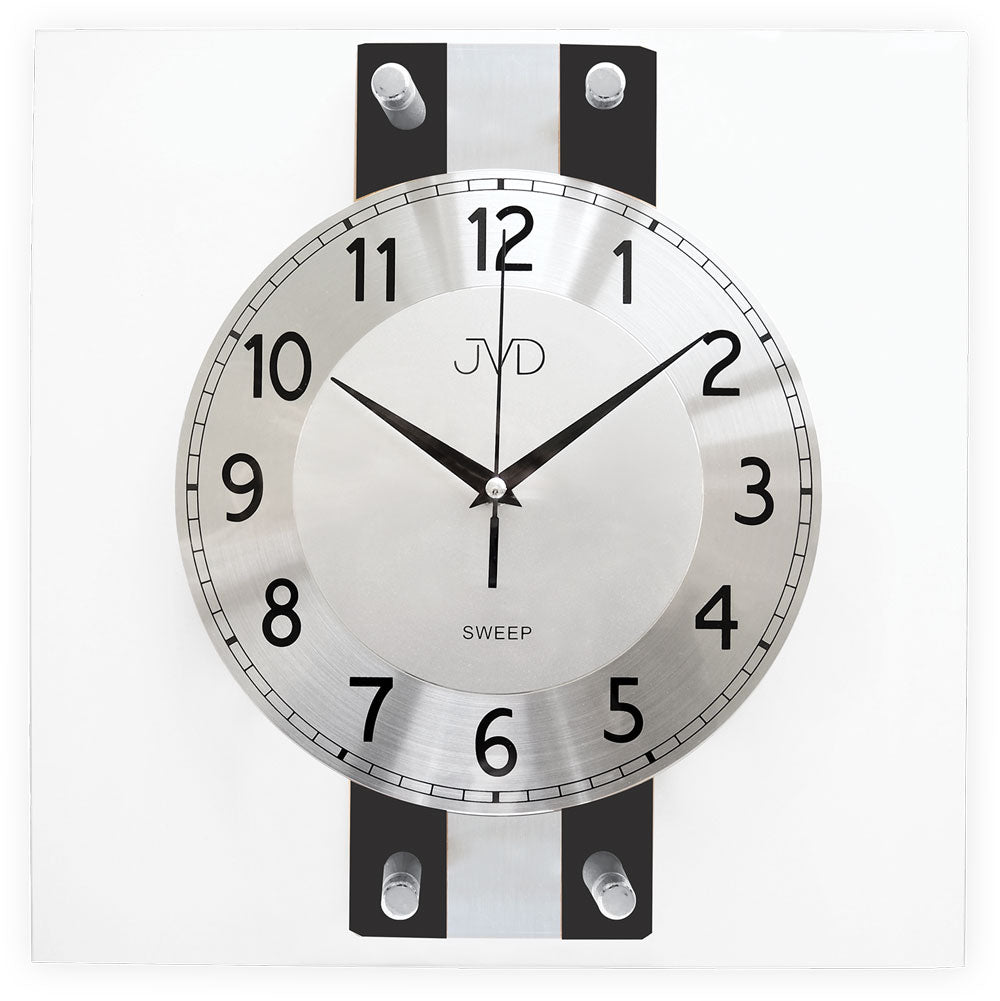 JVD Wall Clock 32x32 cm Wood • Silent Quartz Movement • Modern Design