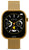 Unisex-Smartwatch: goldfarbenes Mesharmband, schwarzes Display
