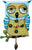 Old Blue Owl Pendelwanduhr - Allen Designs Modell: P1062