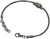 Graues Armband mit Anker-Gliedern, Logo-Anhänger und Verschlussplatte, Endösen