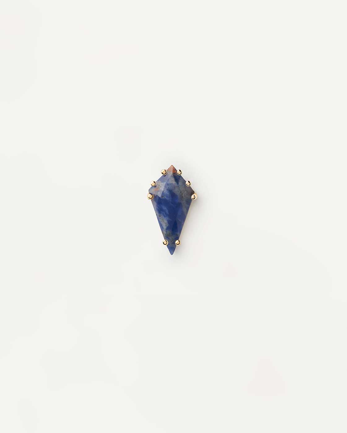 Akiro Einzel Ohrring mit Edelstein - 18K Goldplattierung