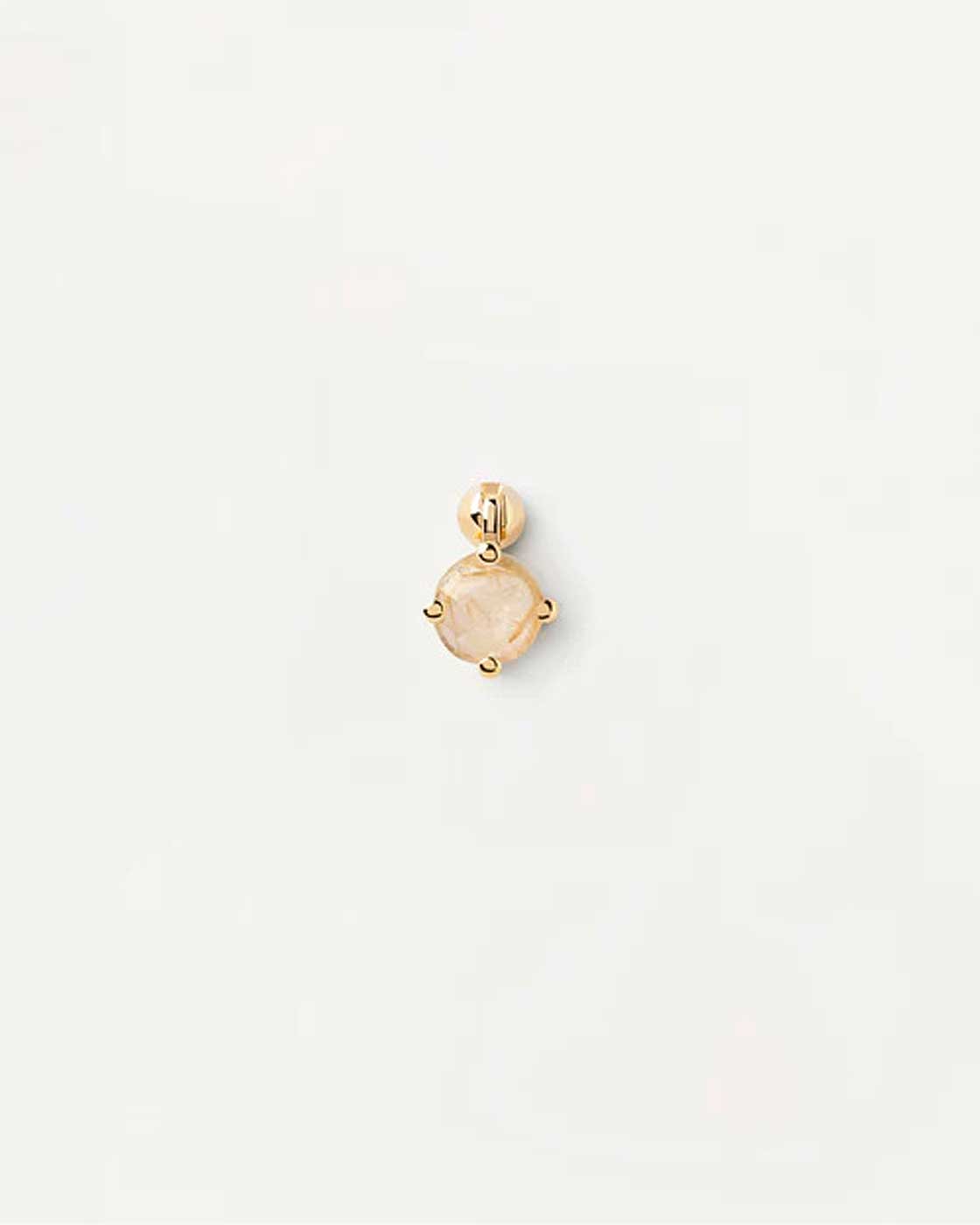 Kimi Einzel Ohrring mit Edelstein Anhänger - 18K Goldplattierung