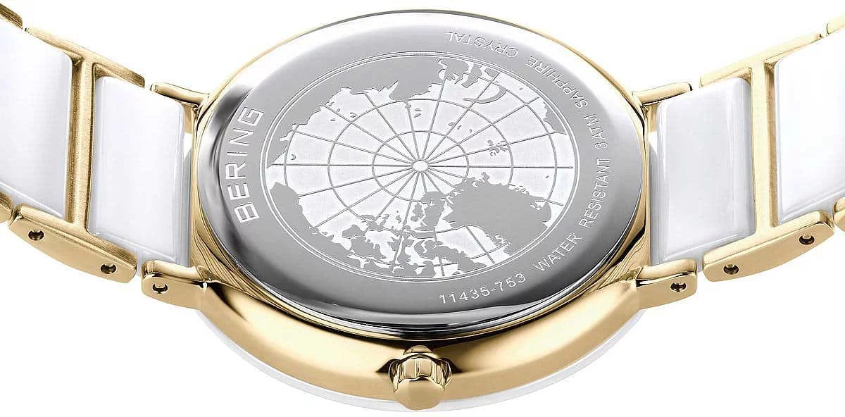 Bering Ceramic 11435-758 Damenuhr • Kratzfestes Saphirglas • High-Tech Keramik