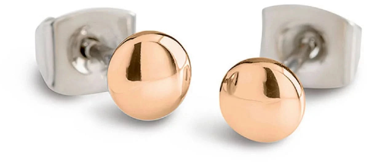 Boccia Jewelry roségoldplattierte Ohrstecker mit runder Kugel