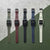 Digitale Retro-Armbanduhren in fünf Bandfarben: oliv, weinrot, schwarz, blau, weiß