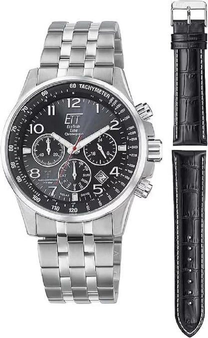 Herrenuhr mit Funk-Solaruhrwerk - Eco Tech Time Modell: EGS-11610-22MS