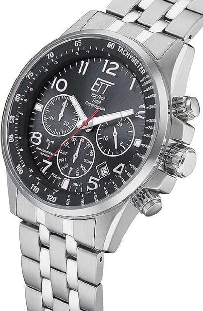 Herrenuhr mit Funk-Solaruhrwerk - Eco Tech Time Modell: EGS-11610-22MS