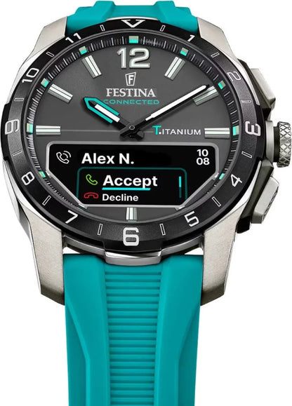 Festina Connected D F23000/5 Herrenuhr • Hybrid-Antrieb • Titan & Saphirglas