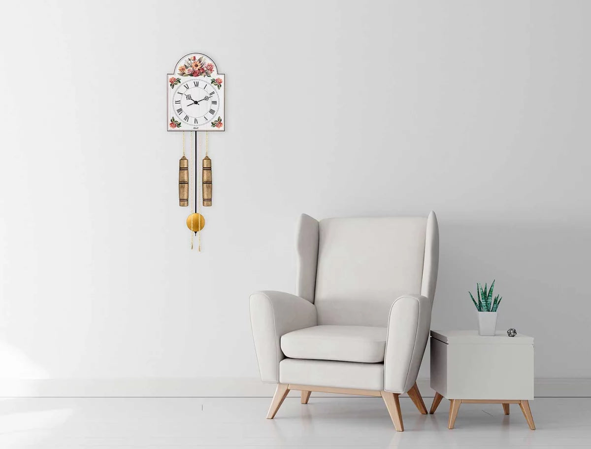 Hermle Wanduhr 62x29x21 cm Holz • Mechanisches Uhrwerk • Halbstundenschlag