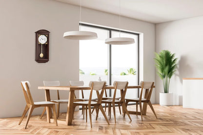 Hermle Wanduhr 64x27,5x15 cm Holz • Halbstundenschlag • Geräuscharm