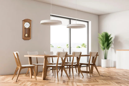 Pendeluhr aus Erchenholz mit goldfarbenem Glasdekor - Hermle Modell: 71025-040141