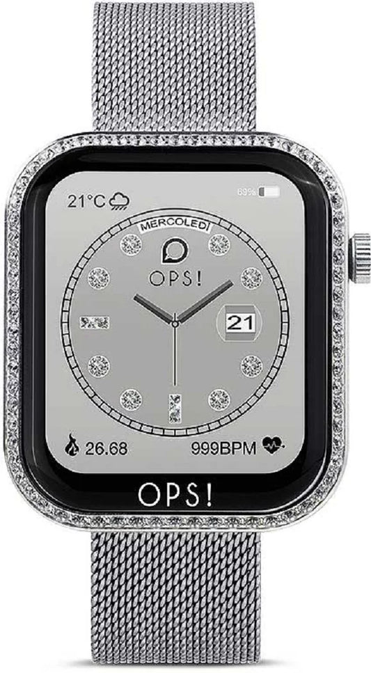 OPS! Active OPSSW-43 Unisex Uhr • Edles Milanaise-Armband • Umfassende Smartwatch-Funktionen