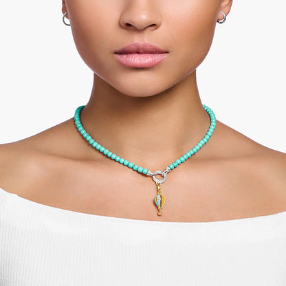 Charm Anhänger Bunter 3D Heißluftballon - 750 Gelbgold Vergoldung