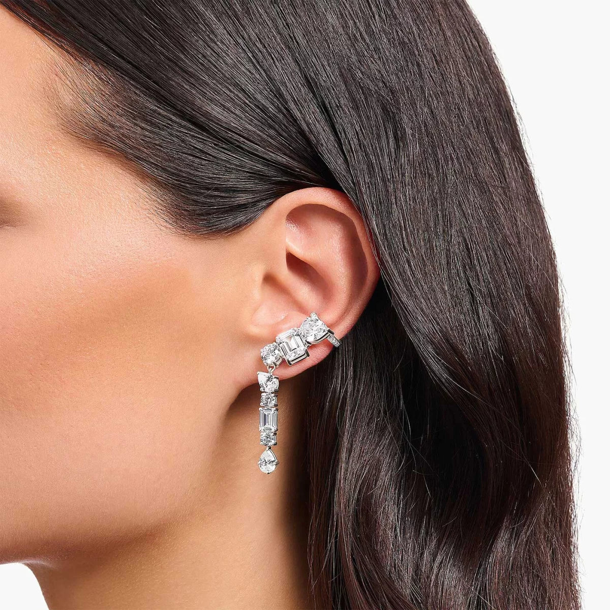 Langer Einzel Earclimber mit steinbesetztem Earcuff - Thomas Sabo Modell: H2280-051-14