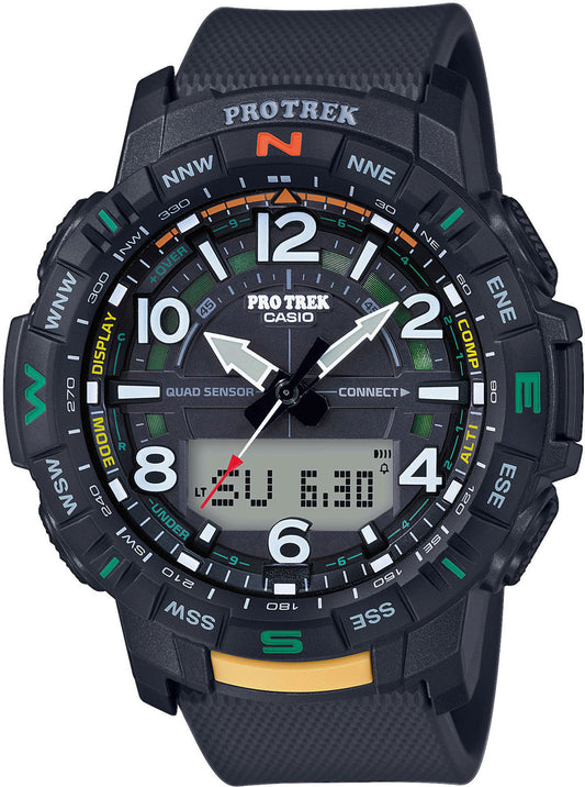 Casio Pro Trek PRT-B50-1ER Herrenuhr • Smarte Bluetooth® Funktionen • Quad-Sensor