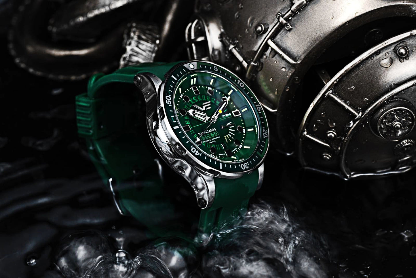 Herrenuhr grün mit Edelstahlgehäuse - Vostok Europe Modell: PX84-511A770