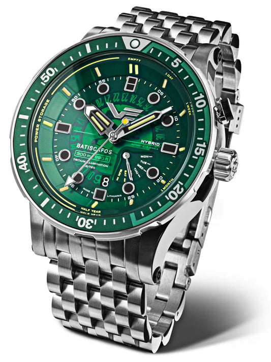 Herrenuhr grün mit Edelstahlgehäuse - Vostok Europe Modell: PX84-511A770B