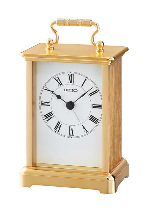 Seiko Tischuhr 15,5x9,3x6,7 cm Metall • Quarzwerk • Mit Alarmfunktion