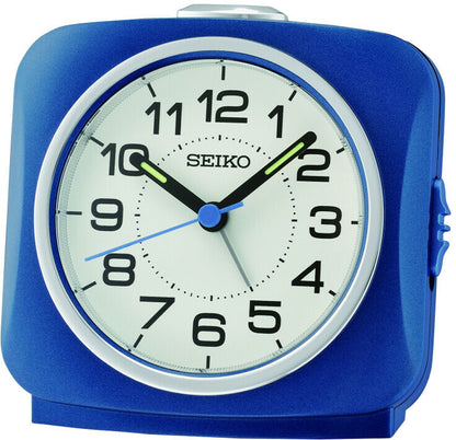 Seiko Quarz Wecker 9.5 cm Kunststoff • Leuchtzeiger • Geräuschlos